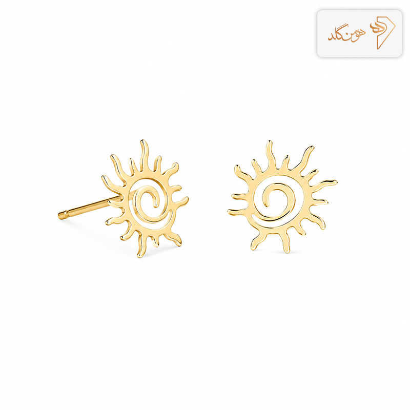 گوشواره طلا میخی آفتاب E803