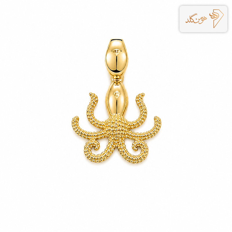 پلاک طلا اختاپوس مینیمال M800