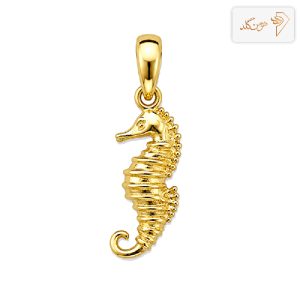 پلاک طلا اسب دریایی مینیمال M812