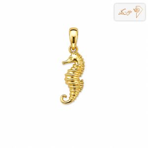 پلاک طلا اسب دریایی مینیمال M812