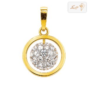 پلاک طلا سواروسکی سفید M818