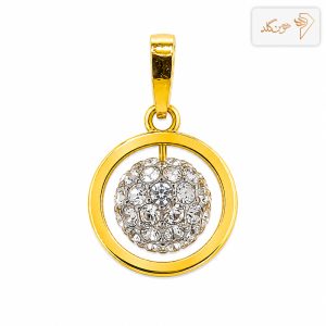 پلاک طلا سواروسکی سفید M818