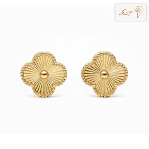 گوشواره طلا ونکلیف تراشدار توپی E140