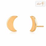 گوشواره طلا میخی ماه آینه ای E159