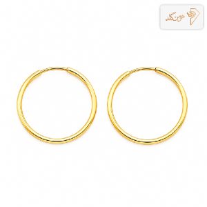 گوشواره طلا حلقه ای آینه ای E28