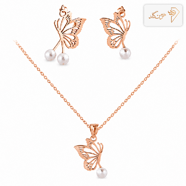 نیمست طلا پروانه مرواریدی HS440