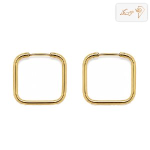گوشواره طلا حلقه ای مربع کوچک E814