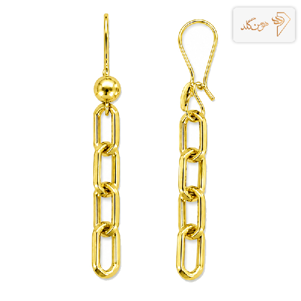 گوشواره طلا آویز هرمس E816