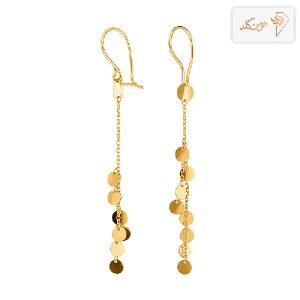 گوشواره طلا آویز پولکی E861