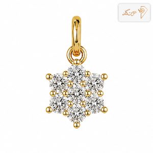 پلاک طلا مینیمال فلاور M836