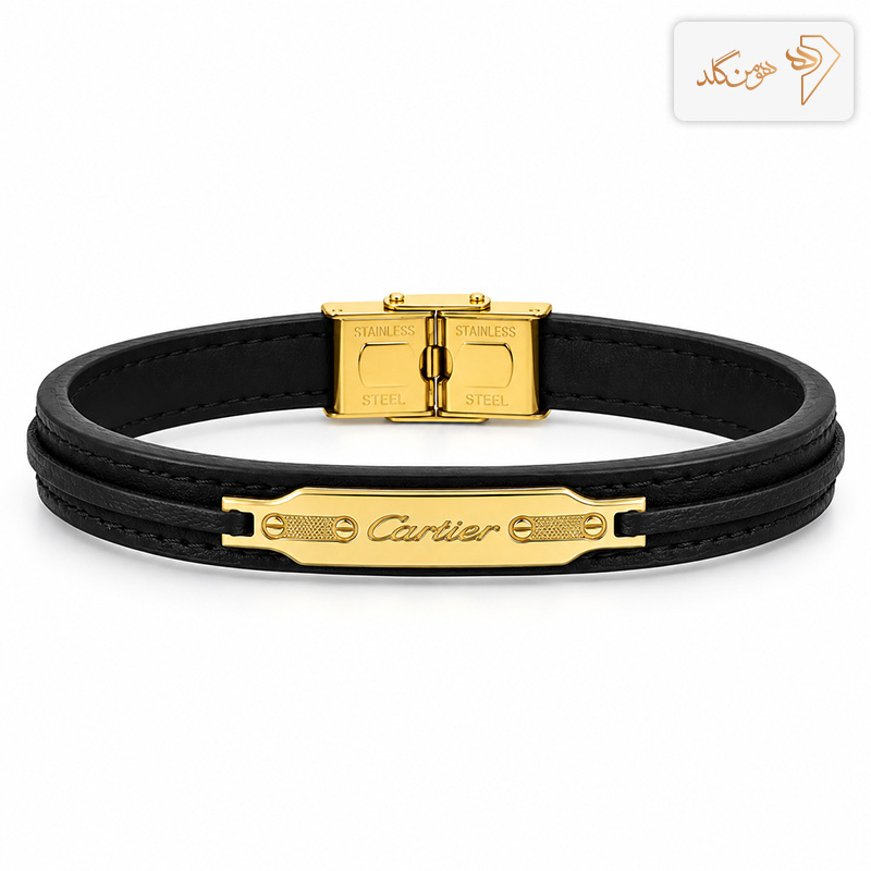 دستبند طلا چرم cartier bc63