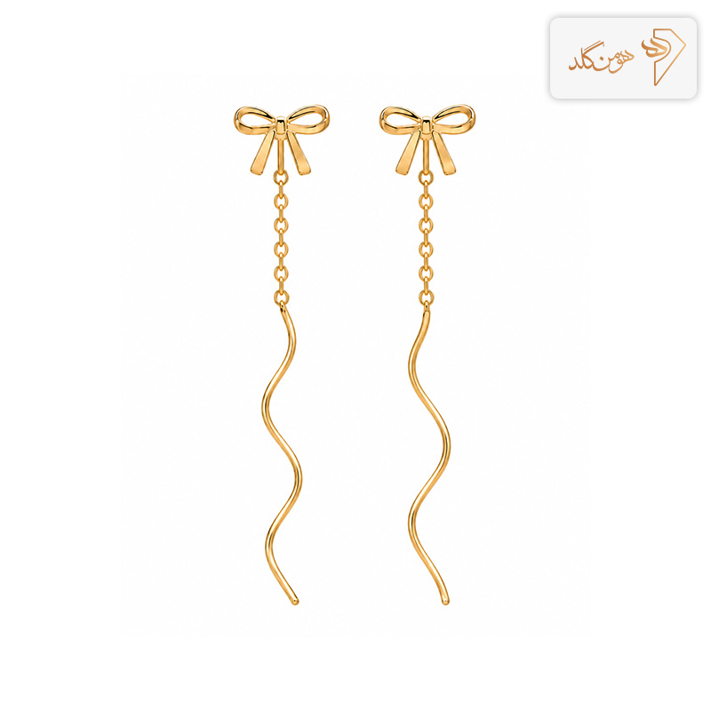 گوشواره طلا کرلی پاپیون e865