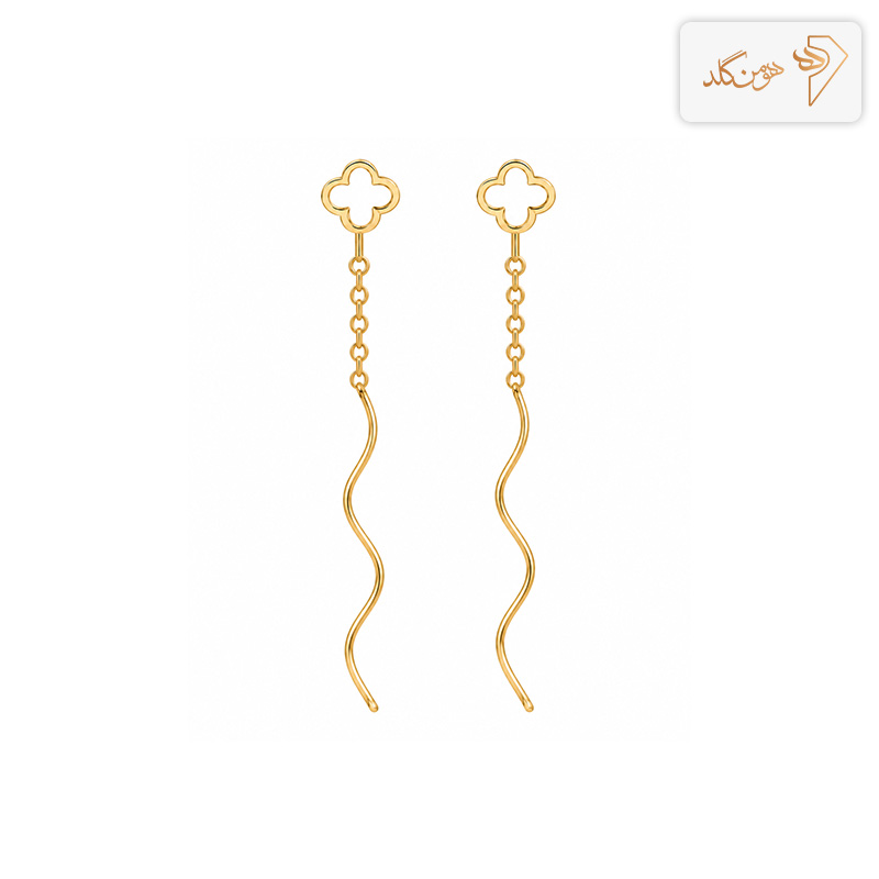گوشواره طلا کرلی ونکلیف e866