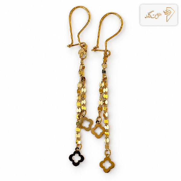 گوشواره طلا آویز استار E868
