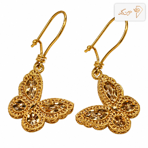 گوشواره طلا پروانه E869