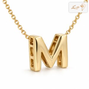 پلاک طلا حرف سه بعدی M M001