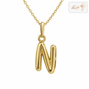 پلاک طلا پفکی حرف N N002