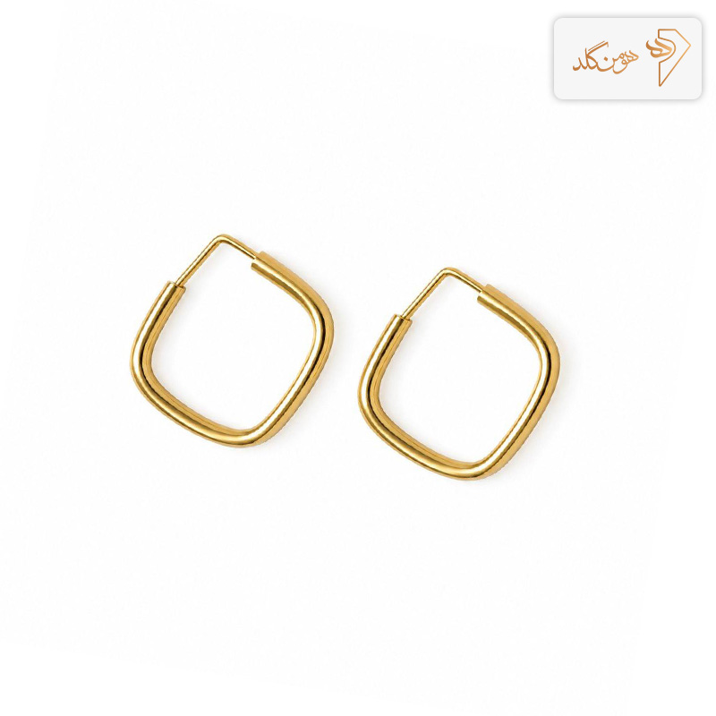 گوشواره طلا مربع مفتولی e142