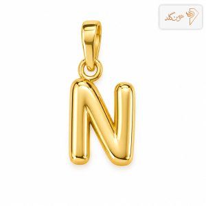 پلاک طلا پفکی حرف N N002